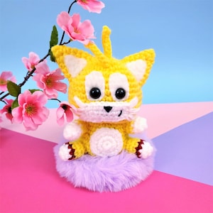 Handmade Sonic the Hedgehog Miles Tails Prower Amigurumi Plush