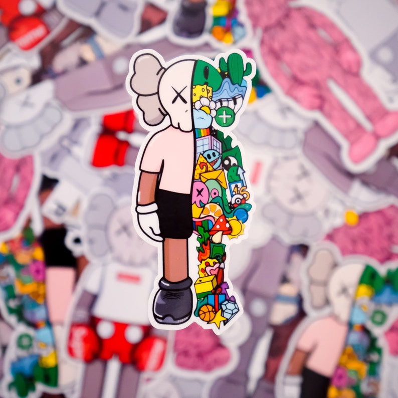 Kaws Sticker VINYL Sticker Waterproof Sticker Pop Etsy