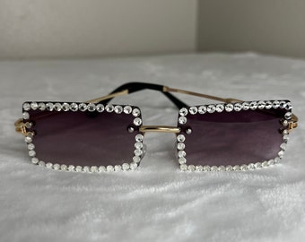 Studded rhinestone glasses #3