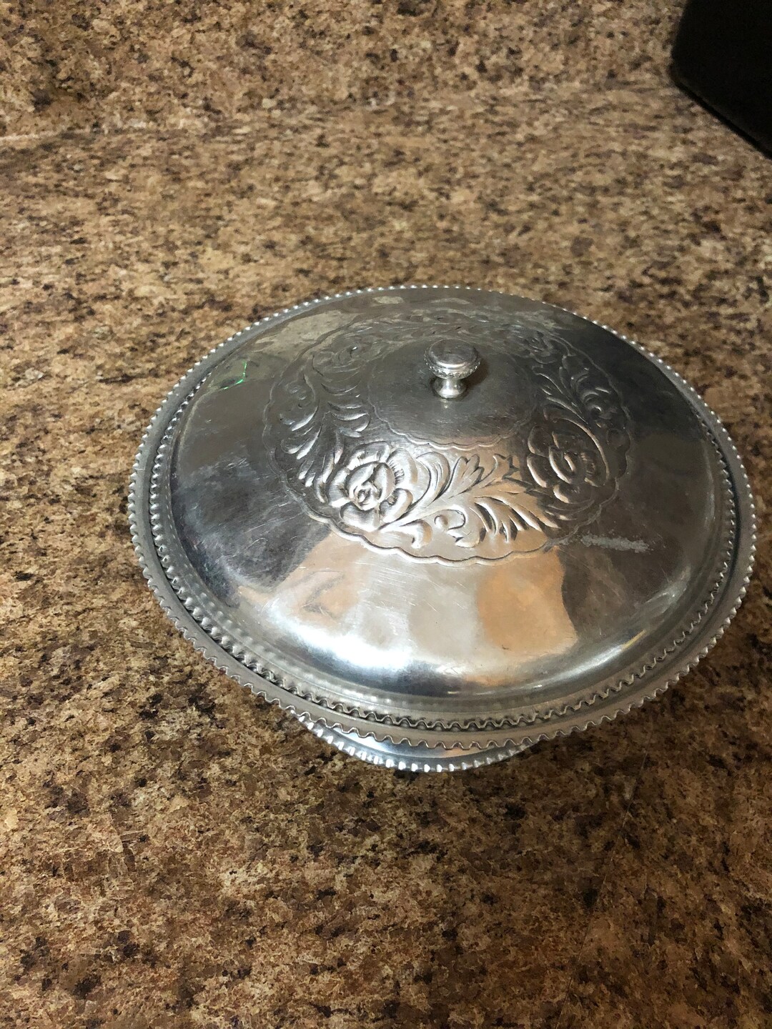 Vintage Aluminum Serving Dish or Decorative Bowl With Lid. Etsy