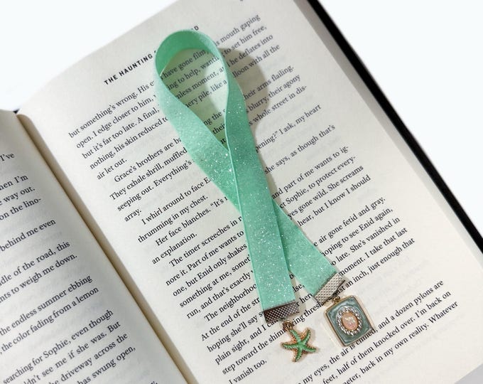 Starfish Charmed Ribbon Bookmark