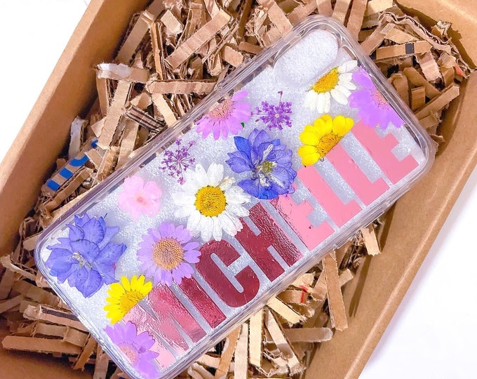 Made to Order Personalized Name Pressed Flower Phone Case