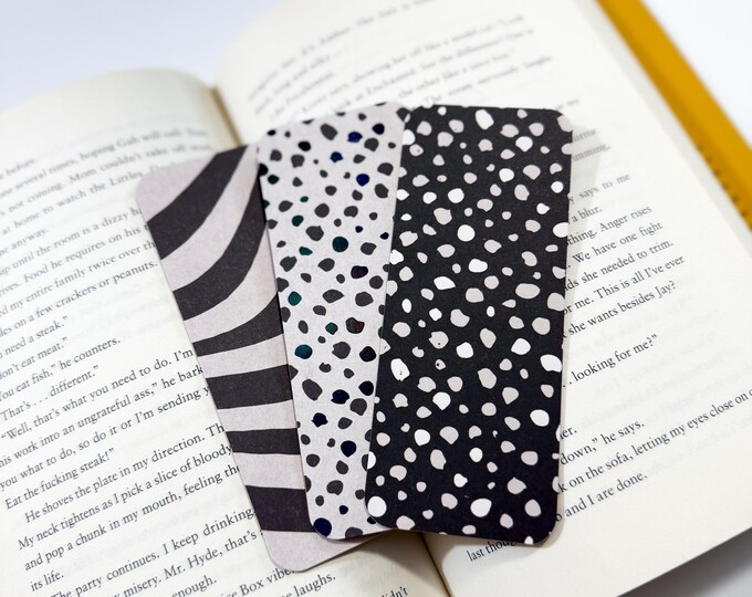Modern Patterned Bookmark Set of 3 (Small-5”)