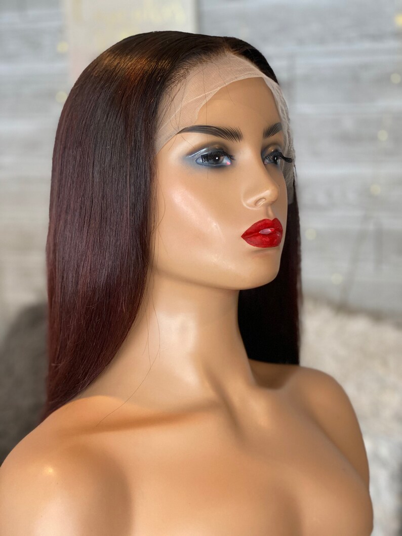 13x4 Transparent Lace Front Wig cherry Cola Color - Etsy