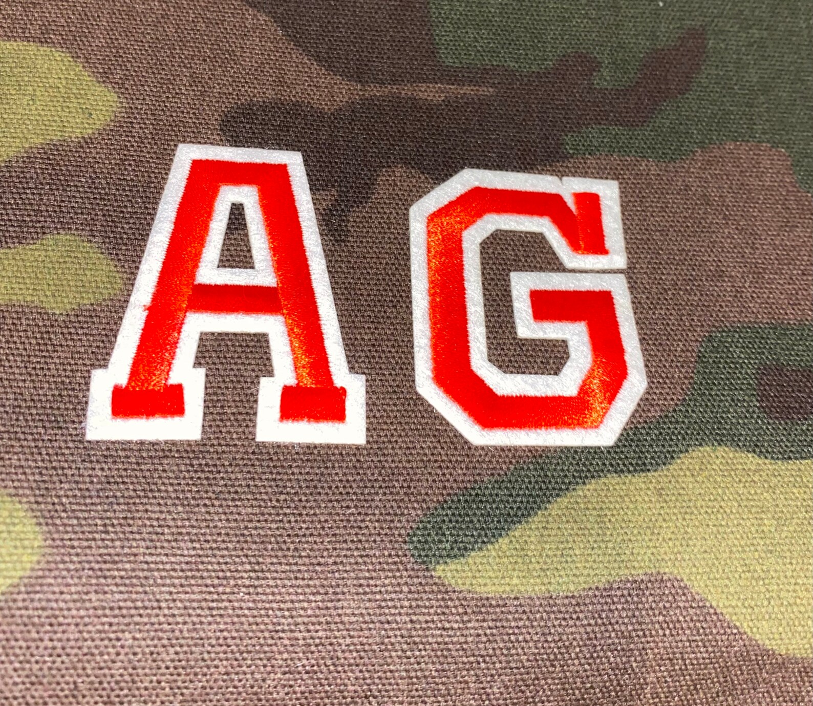 Camouflage tote initial monogram bag Etsy