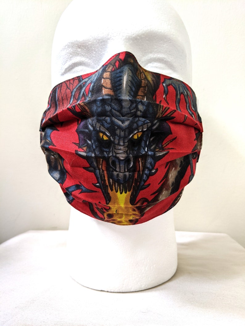Dragon Handmade Cloth Face Masks Etsy