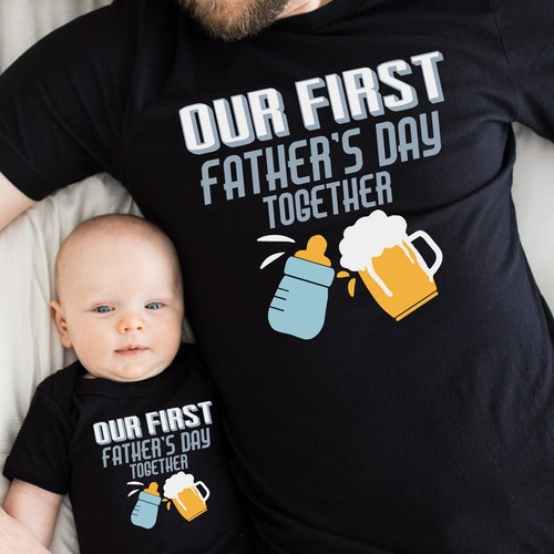 Father's Day Gift First Father's Day Baby Shirt Baby - Etsy