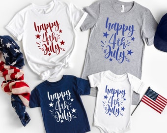 Happy 4th of July Crew, Family shirts, July 4th Family Tshirts,Kids fourth of july Shirts,FOURTH July shirt,Patriotic 4th of July Shirt