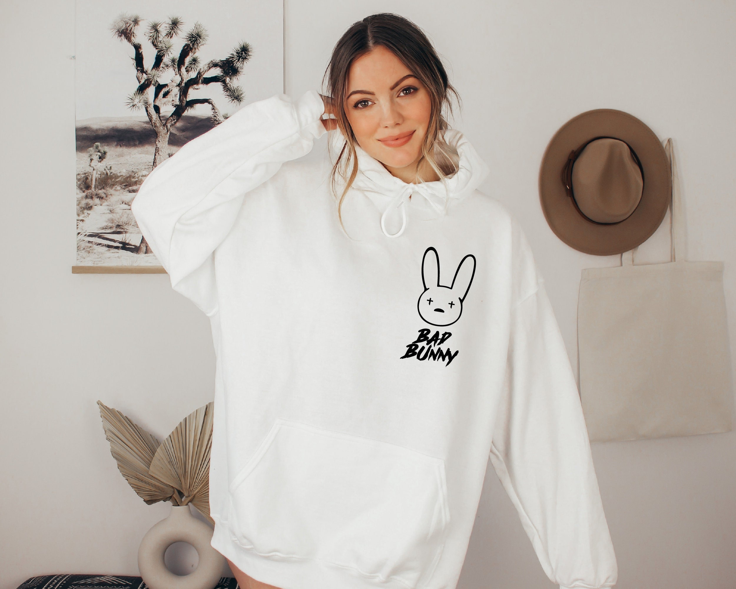 Bad bunny Surfboard Embroidered hoodie Kleding Herenkleding Hoodies & Sweatshirts Hoodies 