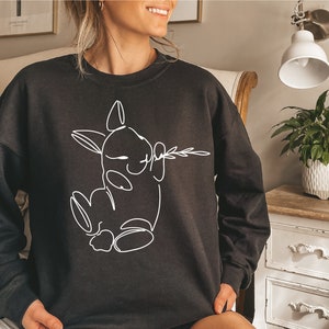 Rabbit Sweatshirt, Easter Shirt, Bunny Sweatshirt, Floral Bunny Shirt ...