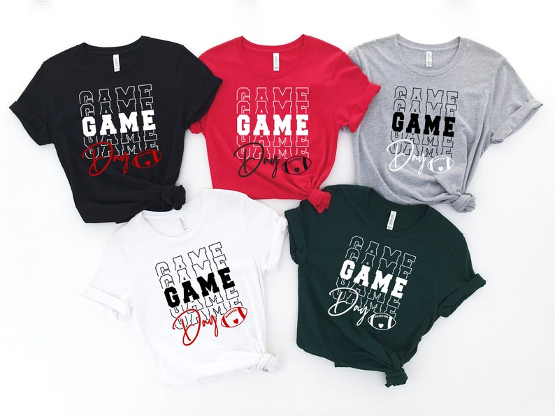 Game Day Shirt, Game Day Shirt Women, Football Mom Shirt, Football Shirts For Women, Football Season Shirt, Football Graphic Tee image 1