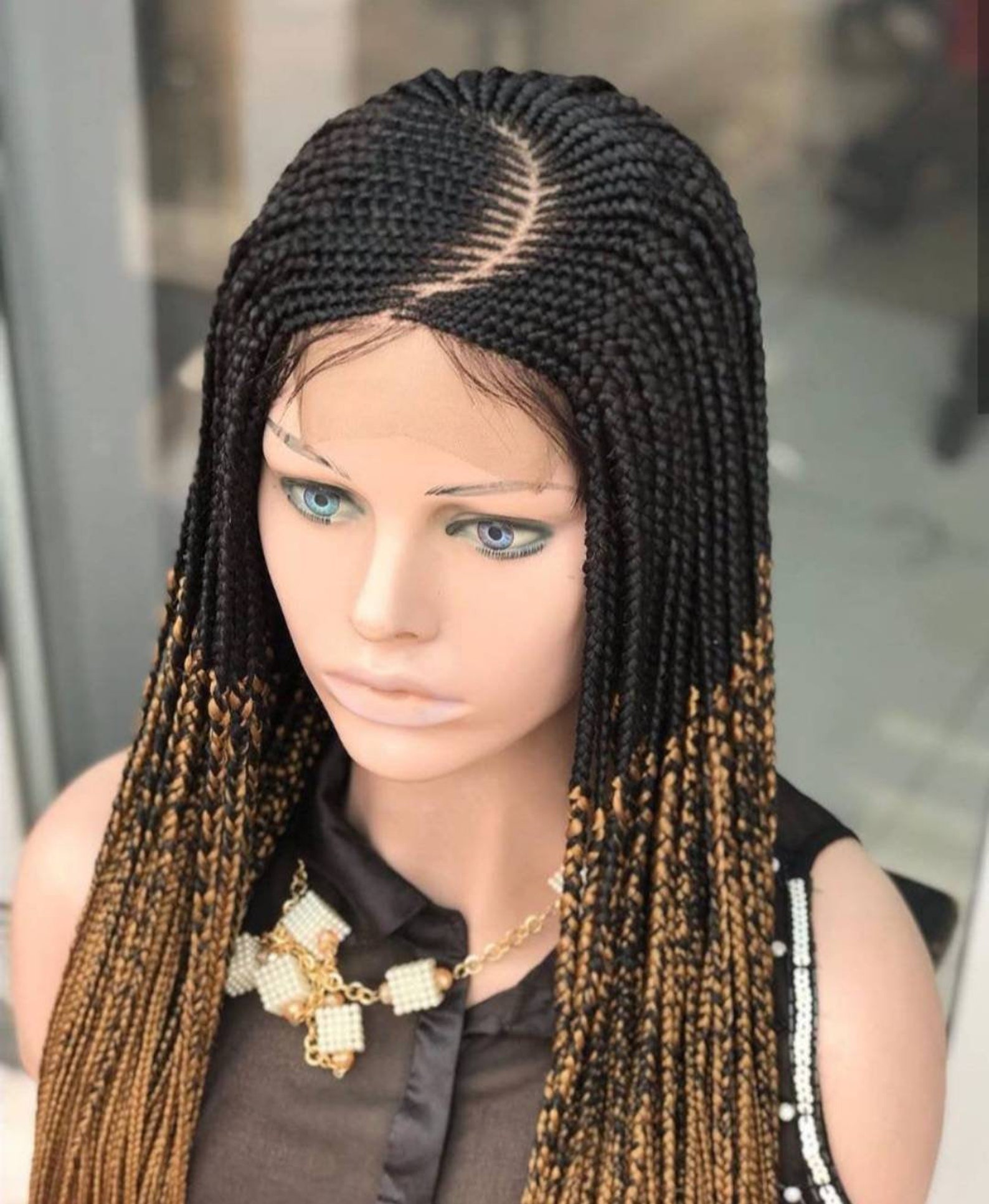 Braided wig Nigerian Woman Braided wigs for Black woman Etsy