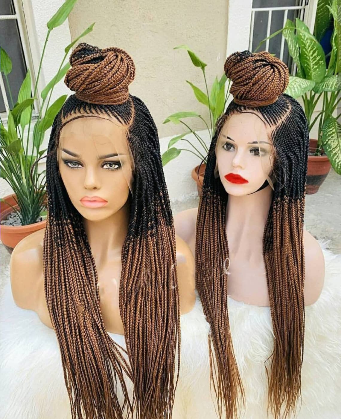 Braided wig Nigerian Woman Braided wigs for Black woman Etsy