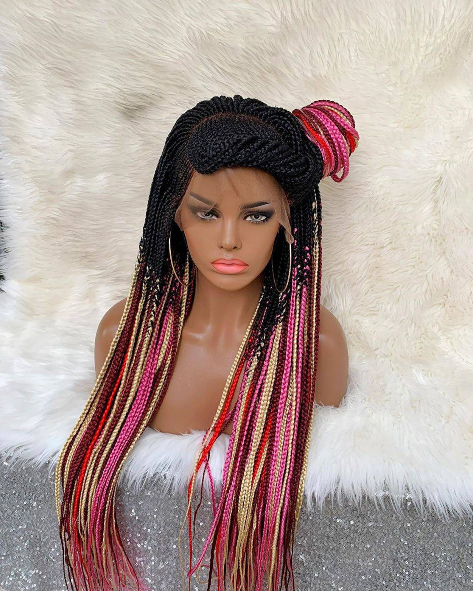 Braided wig Nigerian Woman Braided wigs for Black woman Etsy