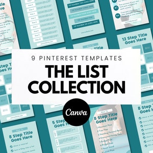 Pinterest Templates Canva, Editable Pinterest Pins, Customizable Canva Templates, Instagram & Pinterest Pin Templates