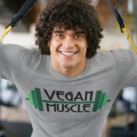 Vegan Muscle Weight Lifting T-shirt Fitness Tee Vegan -