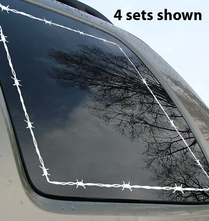 Barbed Wire Vinyl Decal Car Window Sticker Design for Truck Etsy