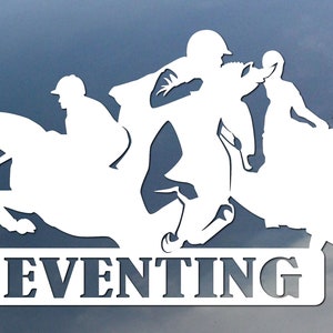 Eventing horse vinyl decal, car window sticker, design for truck or trailer