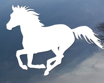 Pony running horse vinyl decal, car window sticker, design for truck or trailer