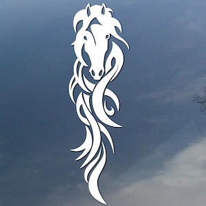 Adesivo in vinile con cavallo verticale, adesivo per finestrino auto, design per camion o rimorchio