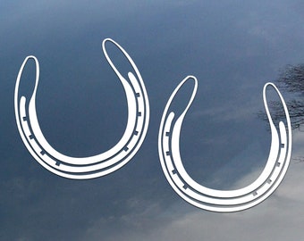 Horse Shoes vinyl decal, car window sticker, design for truck or trailer