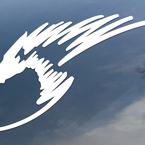Scribble horse head vinyl decal, car window sticker, design for truck or trailer
