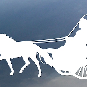 Mini Driving horse vinyl decal, car window sticker, design for truck or trailer