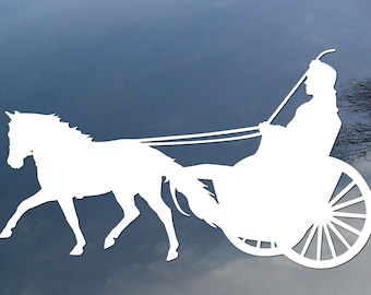 Mini Driving horse vinyl decal, car window sticker, design for truck or trailer