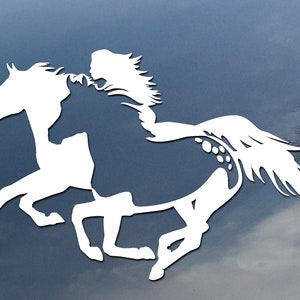 Running With The Herd - horse vinyl decal, car window sticker, design for truck or trailer