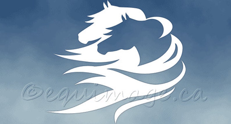 Shadow horse vinyl decal car window sticker design for truck image 1