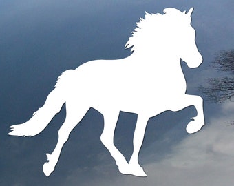 Icelandic horse vinyl decal, car window sticker, design for truck or trailer