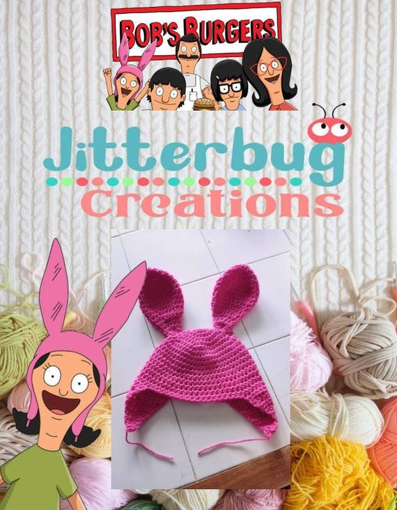 Bobs Burgers Hat, Lousie Belcher Hat, Baby Bunny Hat, Louise Belcher, Baby  Bobs Burgers, Pink Bunny Hat, Bunny Hat, Crochet Baby Hat