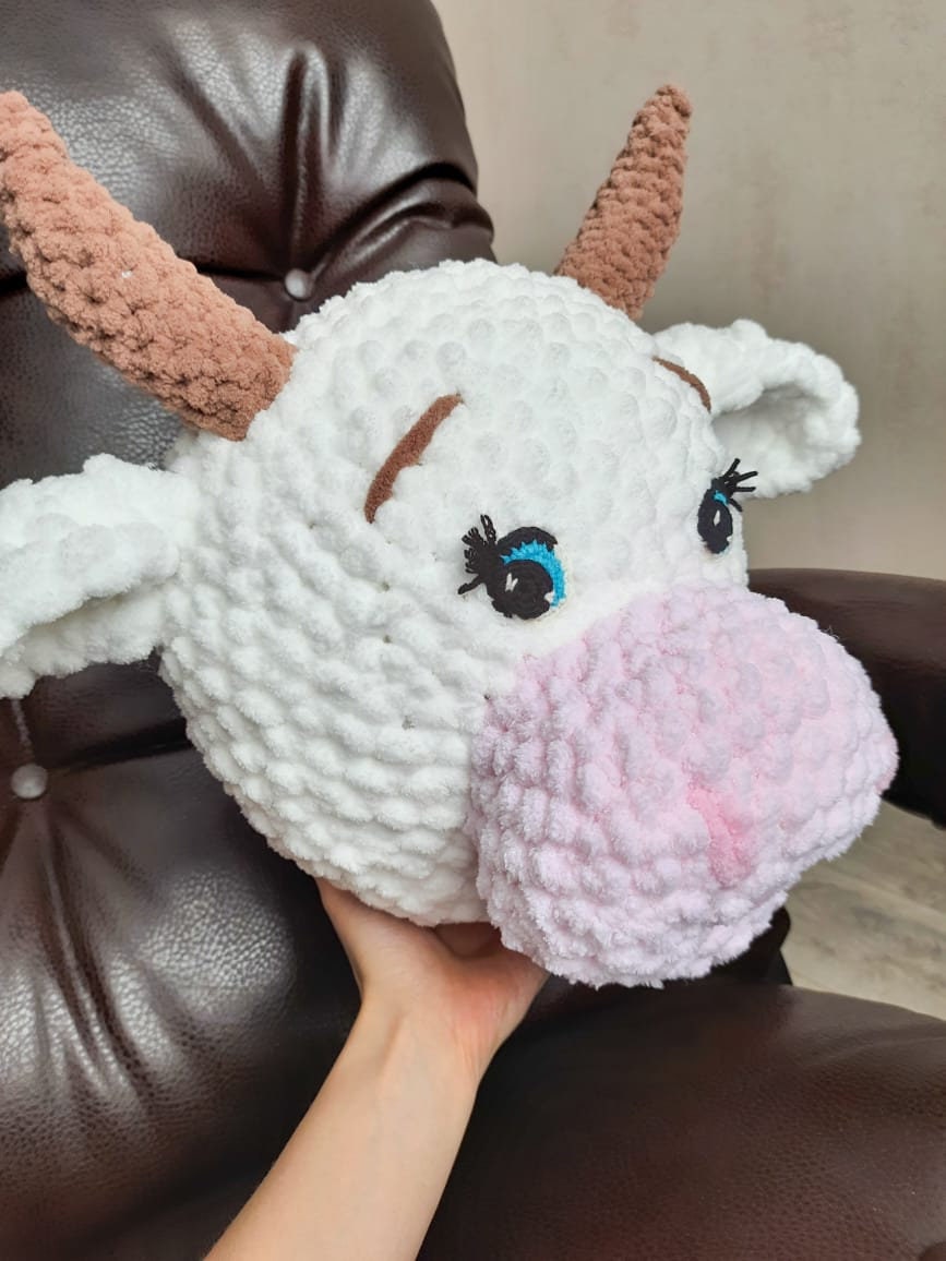 Strawberry cow plush pillow Farm animals pillow Cow Etsy