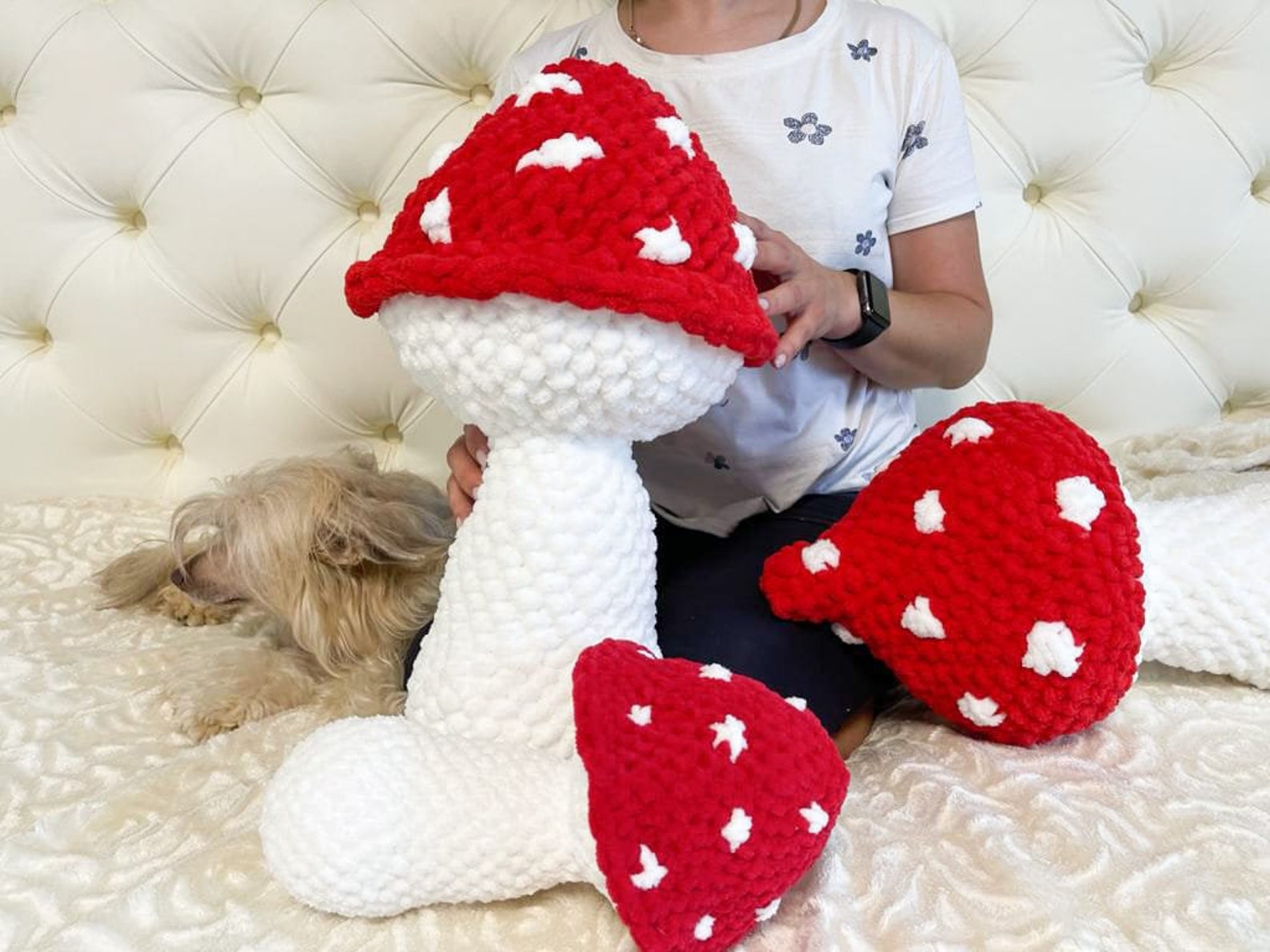 Mushroom plush pillow Giant mushroom stuffed animal Etsy