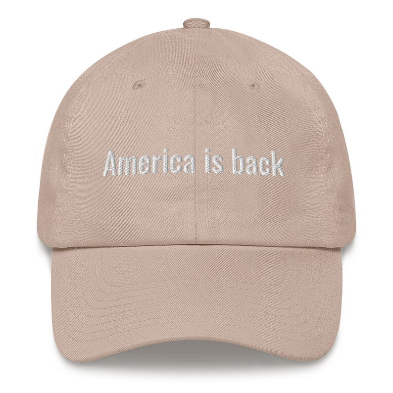 Dad hat America is back hat Biden
