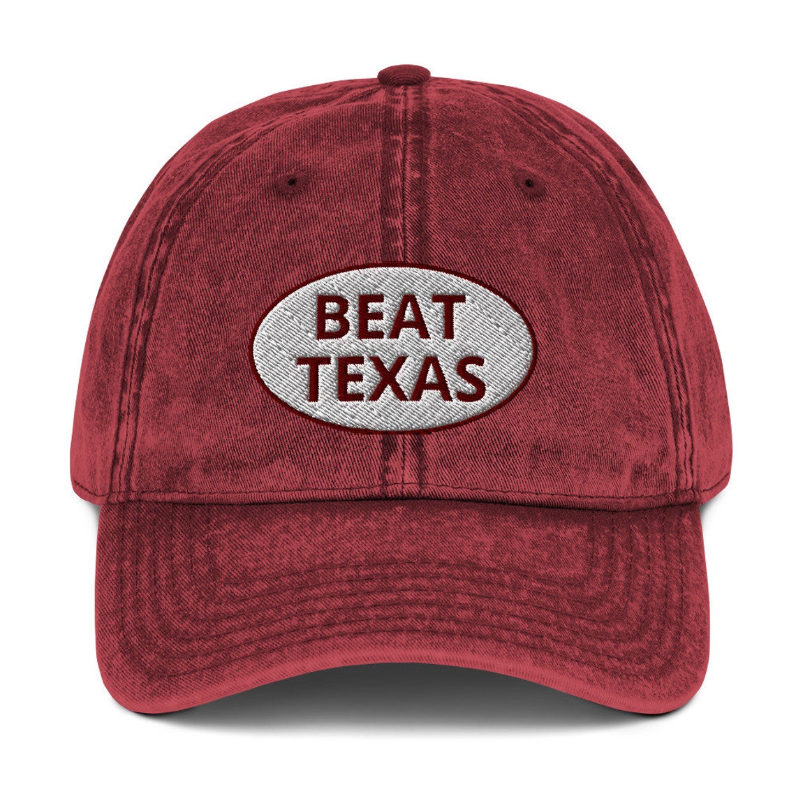 Beat Texas hat Barry Switzer Ha Vintage Cotton Twill Cap Etsy