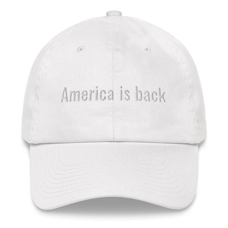 Dad hat America is back hat Biden