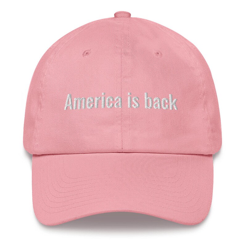Dad hat America is back hat Biden