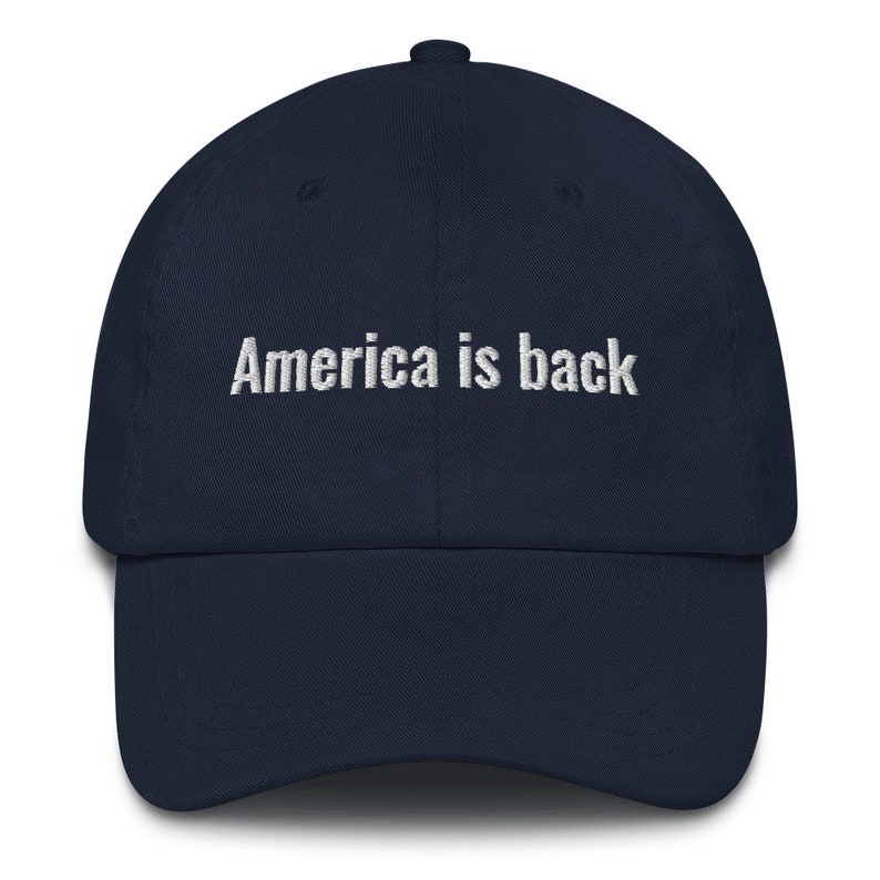 Dad hat America is back hat Biden