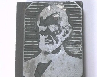 ABRAHAM LINCOLN - Vintage Letterpress Printers Block - RARE