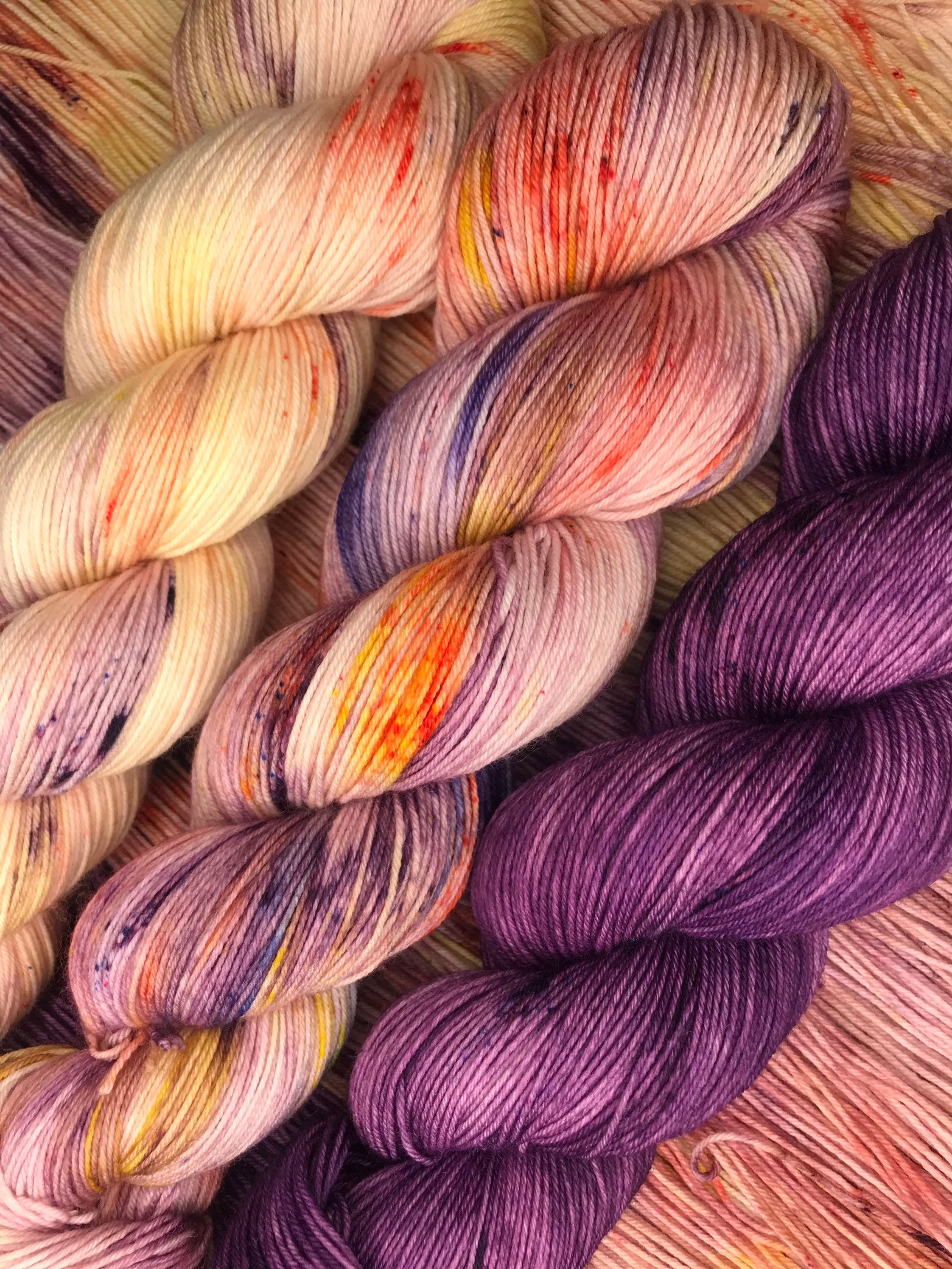 Hand dyed merino/ nylon yarn 3 Skeins Fade Set Paris 4 ply Etsy