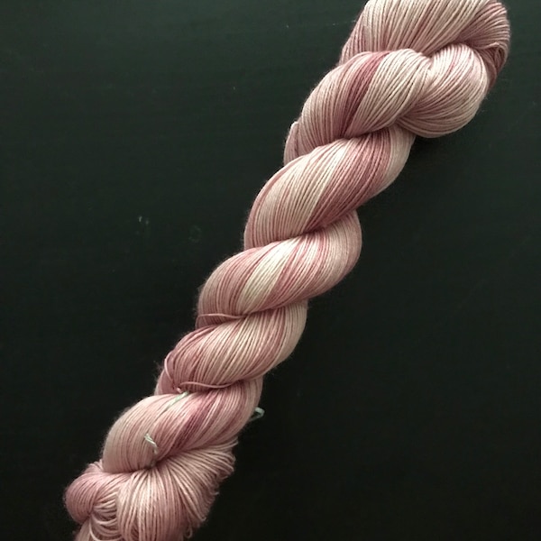Hand dyed merino/ nylon yarn “Faded Roses” 4 ply  100 grams 425 meters