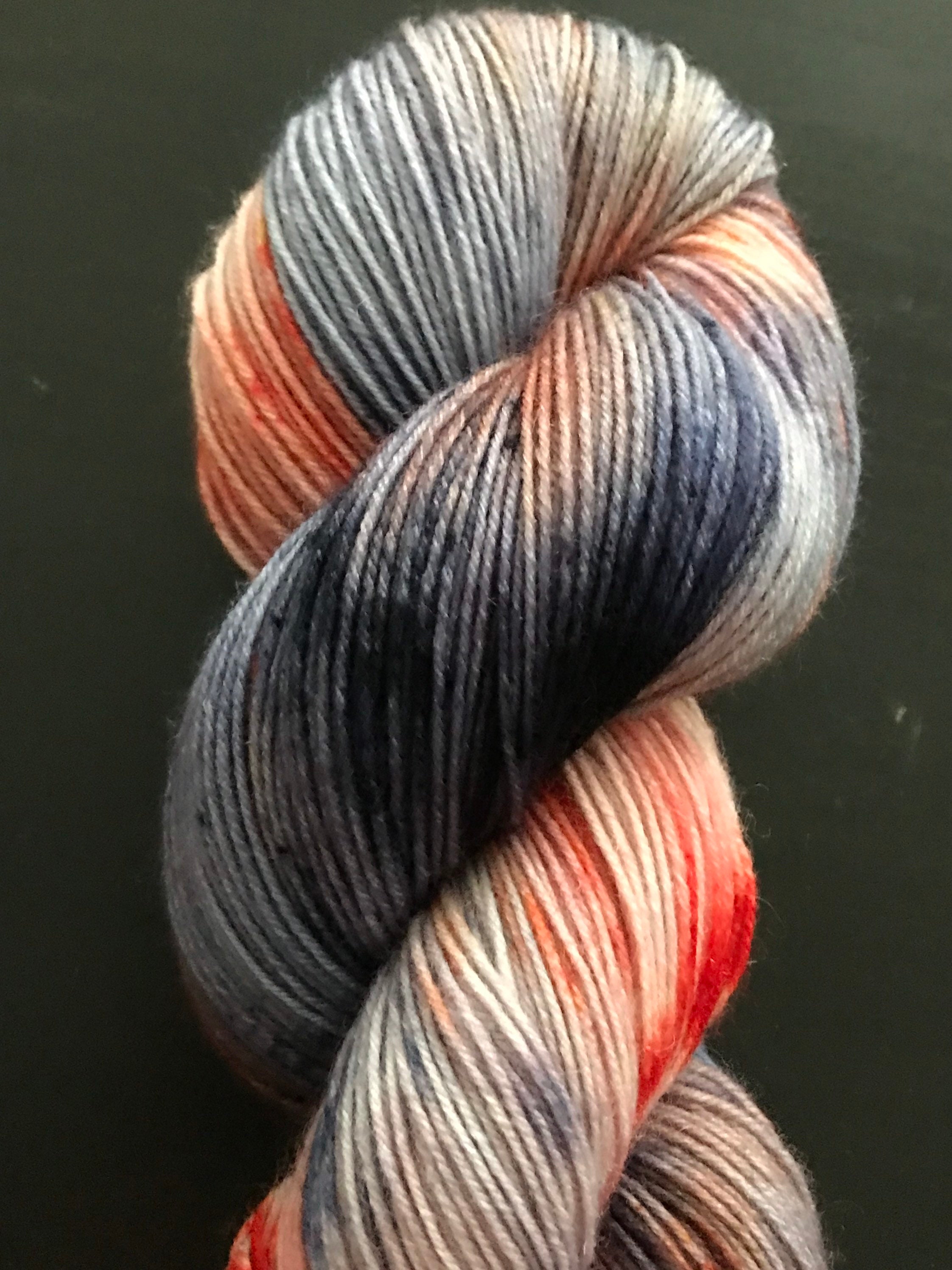 Hand dyed 4 ply sock yarn Coral Reef 100 grams 420 meters Etsy