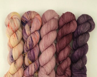 Hand dyed 5 Skeins Shawlography Set for Stephen West Mystery Knit Along