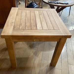 Teak Square End Table 19 1/2&quot; (50cm)