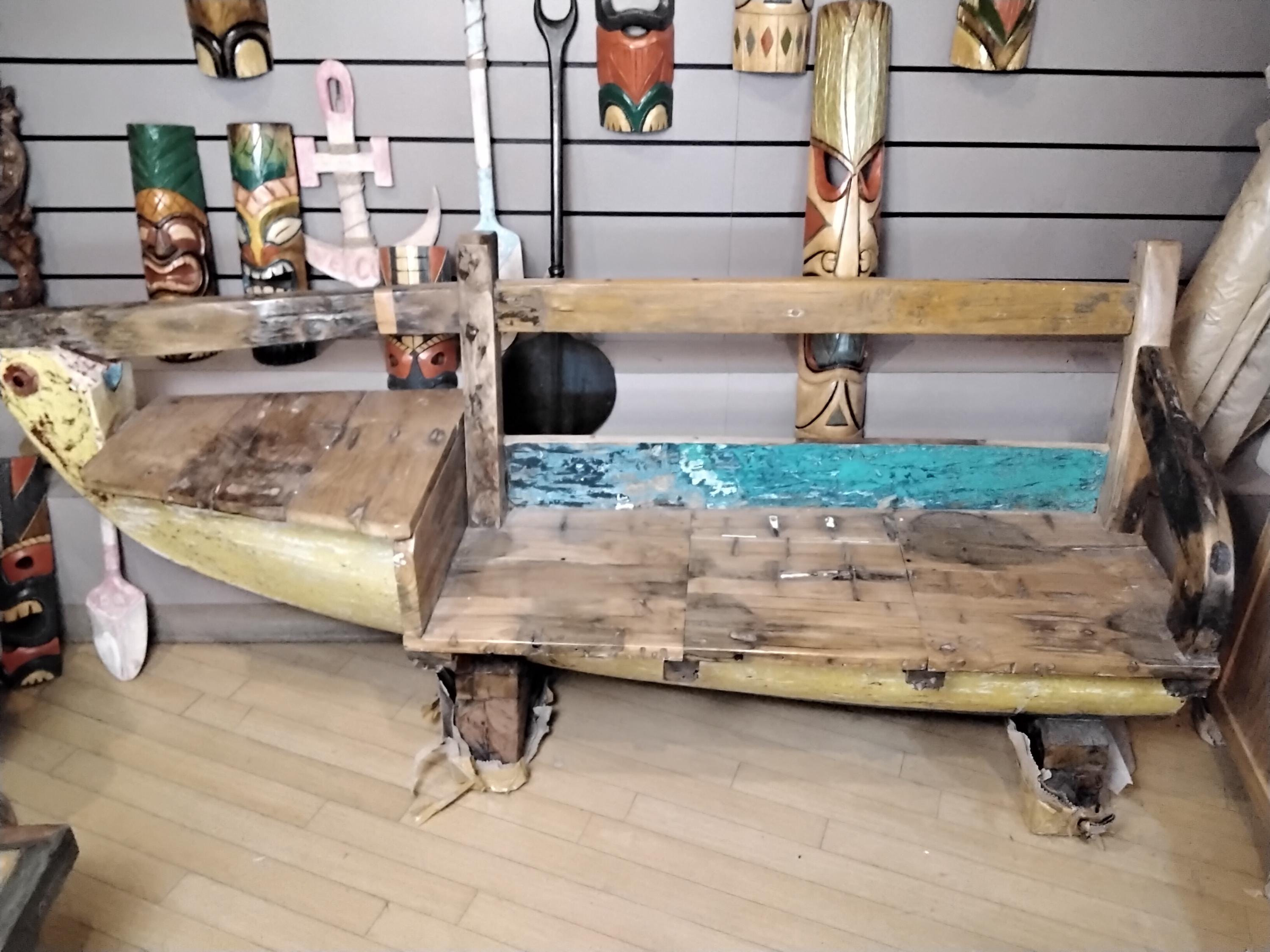 Wood Boat Bench - Etsy