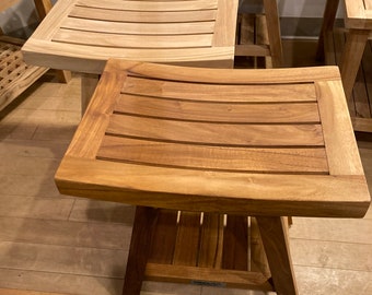 Teak Shower Stool 18 Etsy