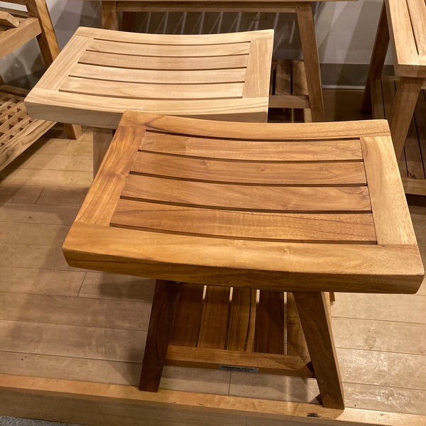 Teak Shower Bench - Etsy
