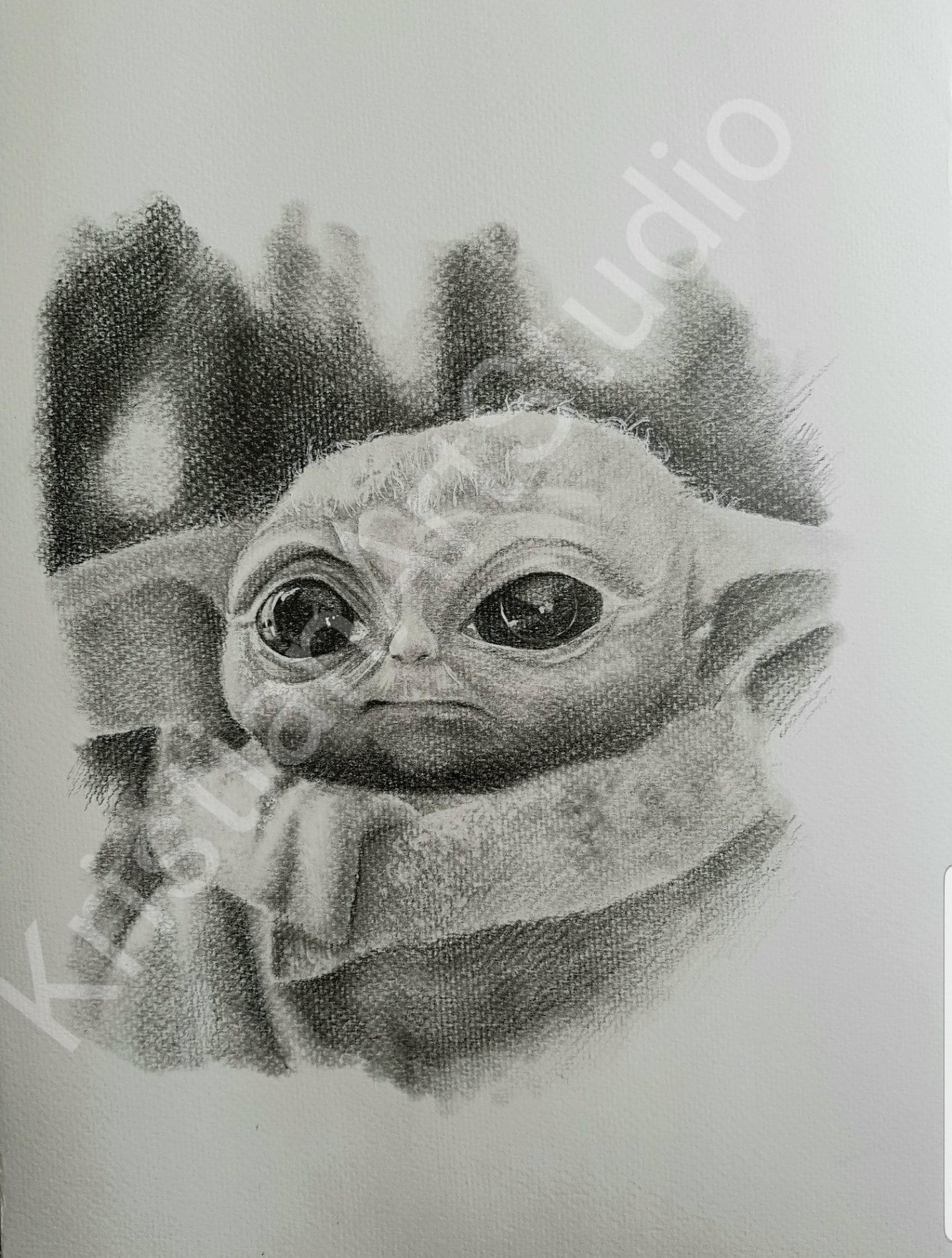 Baby Yoda Pencil Drawing Art Print The Mandalorian Pencil Etsy Baby Yoda Pencil Drawing Art Print The Mandalorian Pencil Etsy