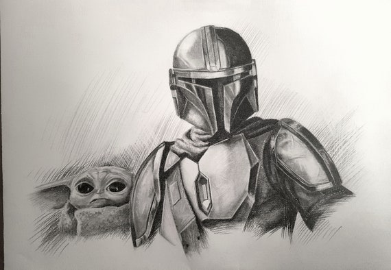 The Mandalorian Pencil Drawing Art Print Din Djarin Pencil Etsy The Mandalorian Pencil Drawing Art Print Din Djarin Pencil Etsy
